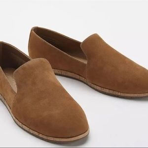 AEROSOLES Hempstead Tan Combo Leather Flat Slip On Shoes